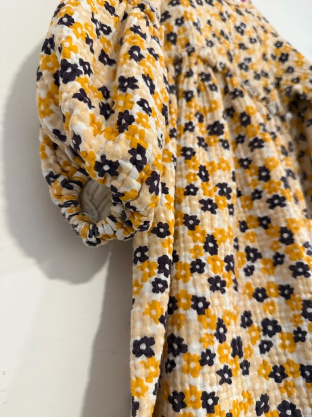 Alice + Ames 3T Girls Yellow Floral cotton Dress | boho toddler dress - Picture 3 of 7